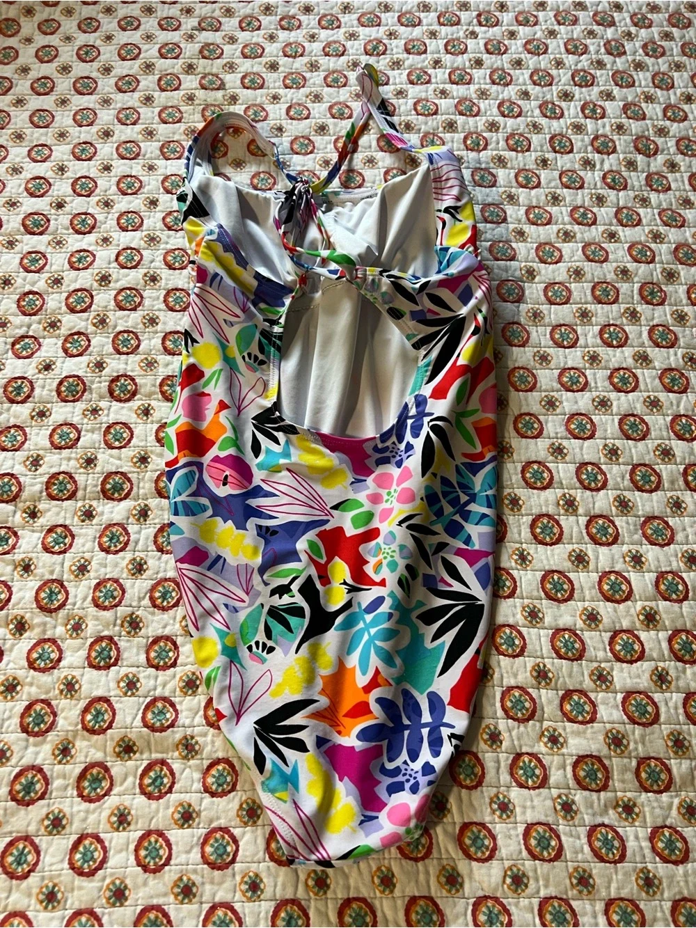 EUC Carribean Joe Colorful One Piece Swimsuit size 10 retails $109